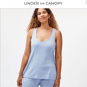 Under The Canopy Organic Cotton Tank Top Light Blue Women's S Natural Fiberso